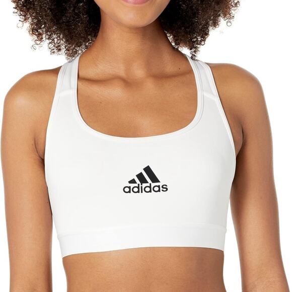 adidas Women's XXS D Cup  Powerreact Training Medium Support Bra 2XSD NEW - Picture 1 of 16